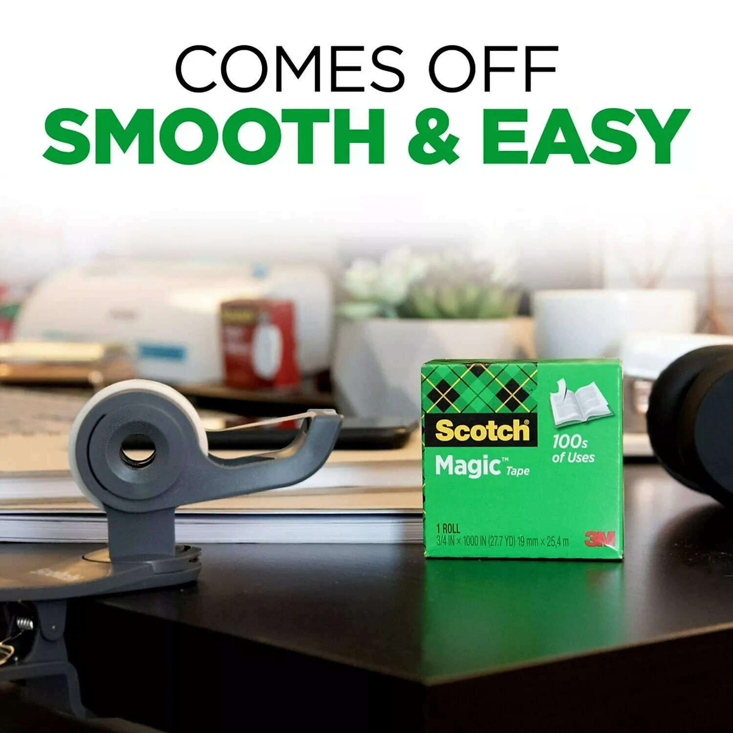 Scotch Magic Tape Refill 3/4" x 1000" Clear, 2 Pack