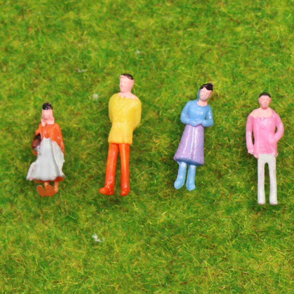100pcs Model Trains N scale 1:150 Painted Figures People Standing Seated