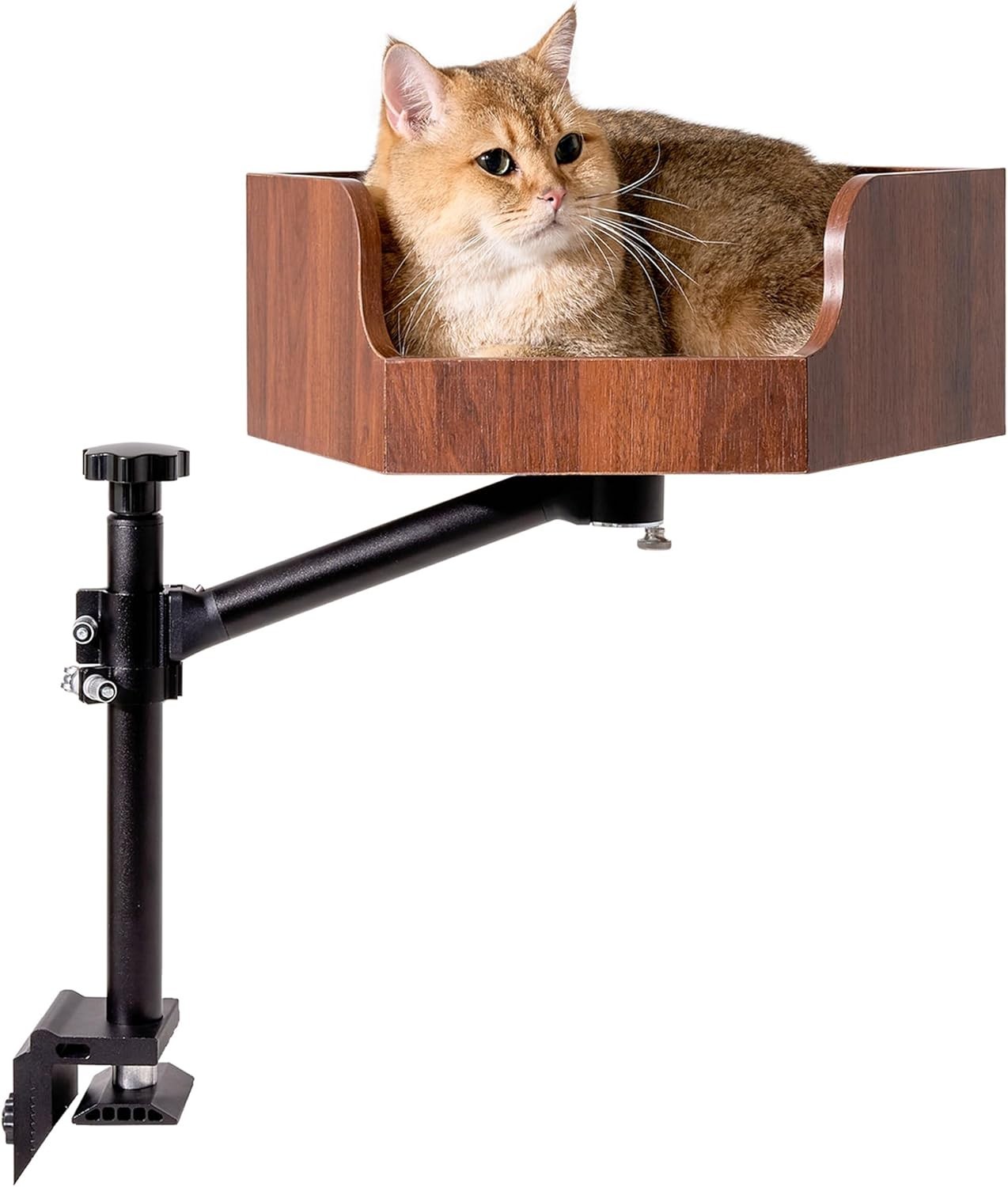 Cat Desk Bed Height Adjustable Cat Bed for Indoor Cat Elevated Desk Cat Bed