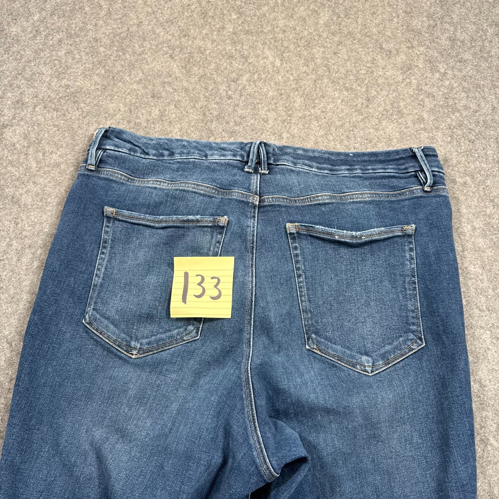 Good American Blue Denim Good Straight Compression Jeans Women's Size 20