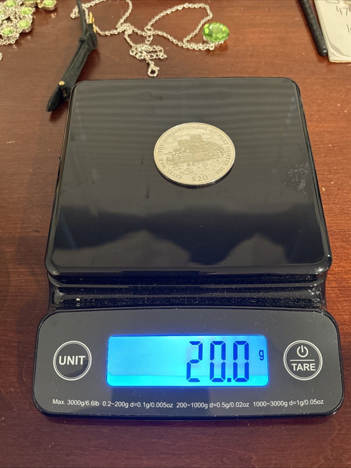 2000 LIBERIA $20 BOMBARDMENT OF FORT SUMTER 1861 .999 SILVER PROOF # 08507