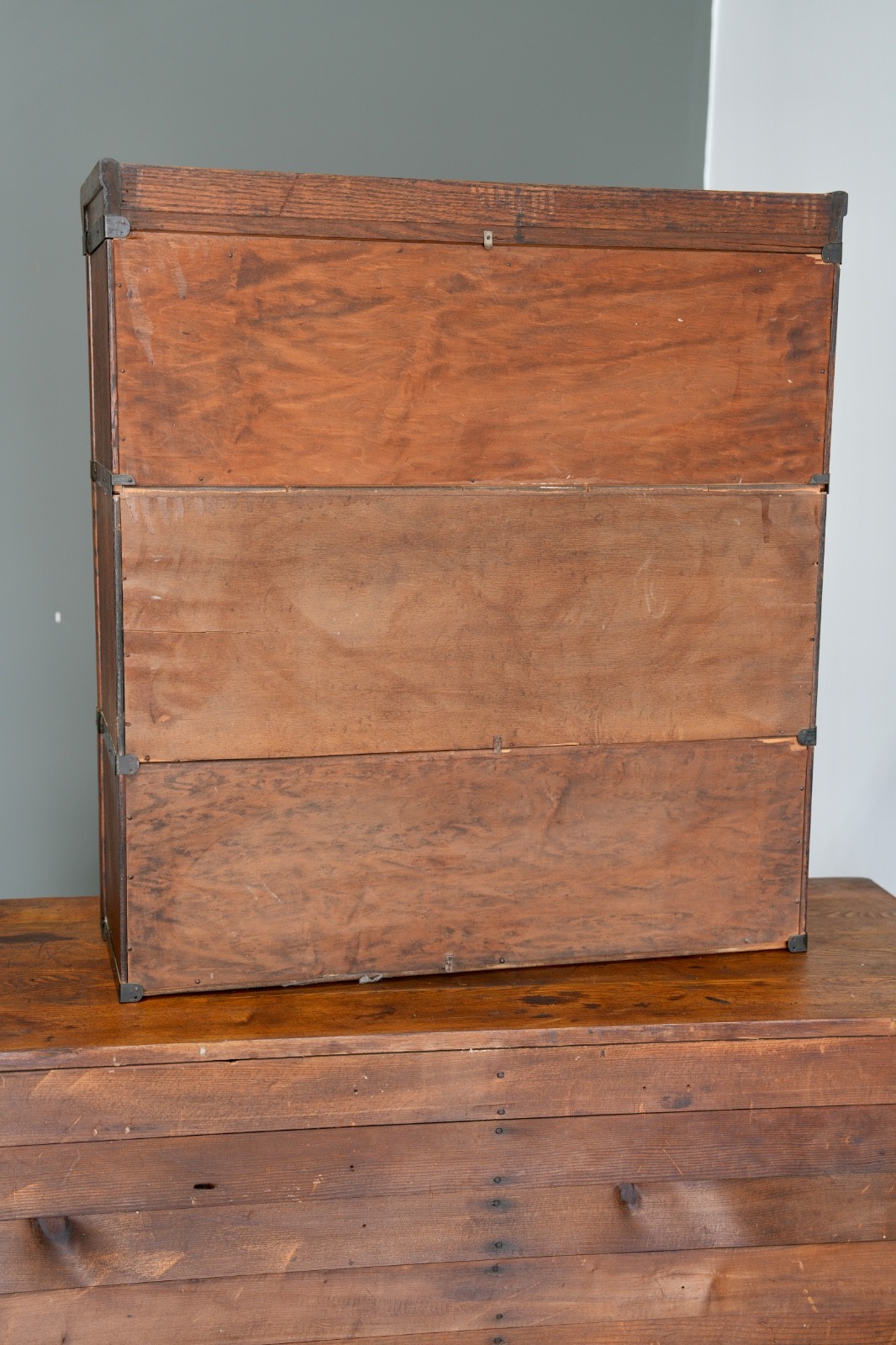 Vintage Macey Lawyer Barrister Bookcase shelf wood Cabinet Glass Doors Antique