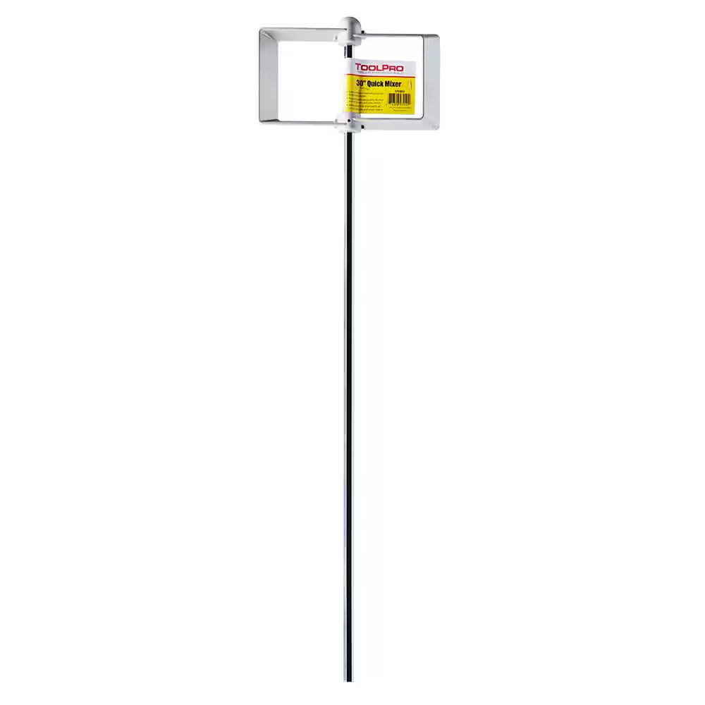 30 In. Cast Aluminum Die Cast Drywall Mud Mixer with 7/16 In. Hex Shaft