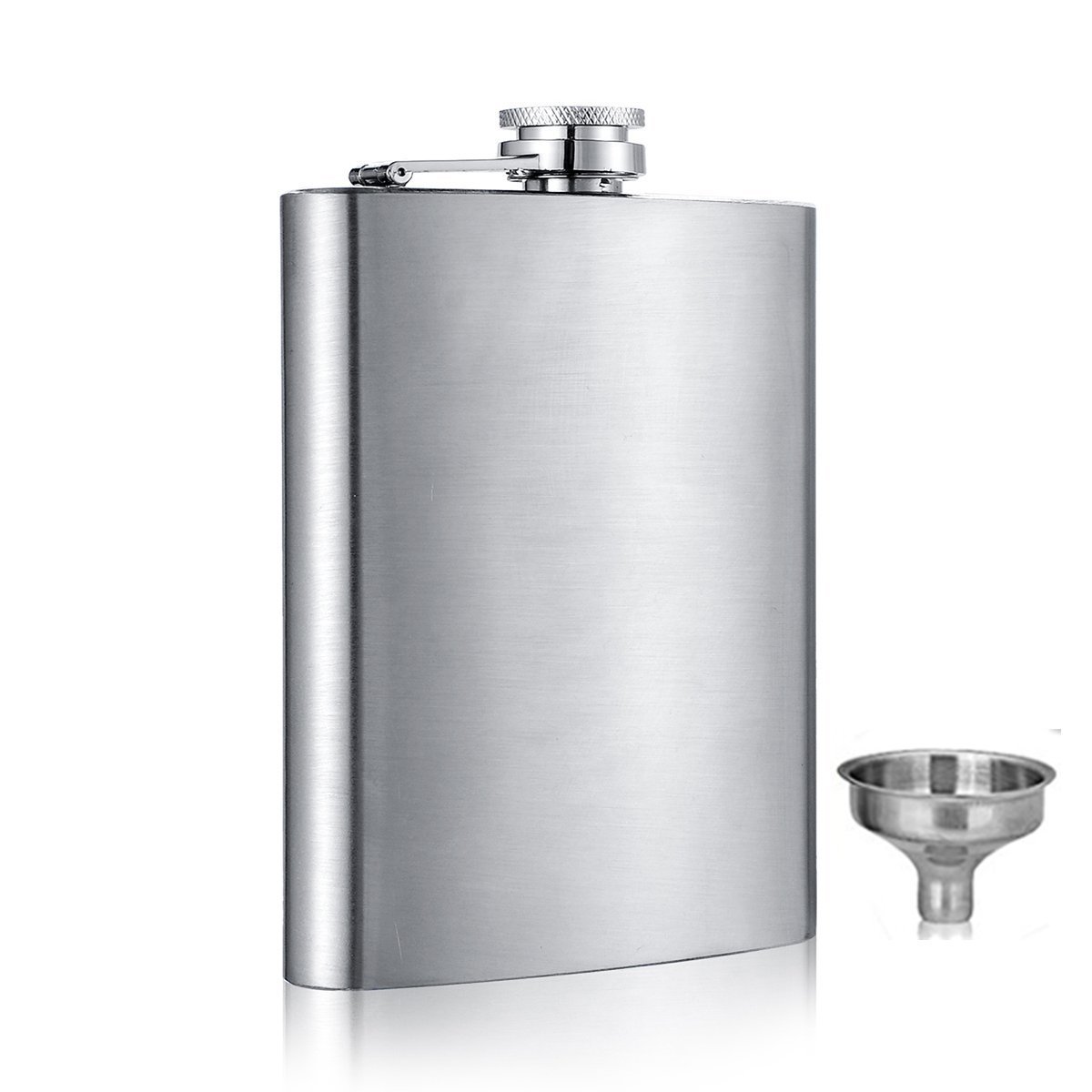 Stainless Steel Hip Flask 6/8/10oz Pocket Bottle w/ Screw Cap Funnel Leakproof
