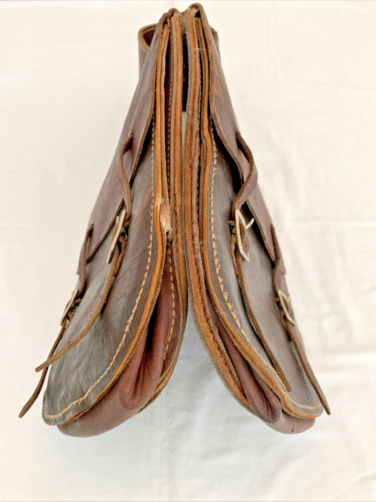 Vintage Leather Saddle Bags • Western Cowboy Horse Tack