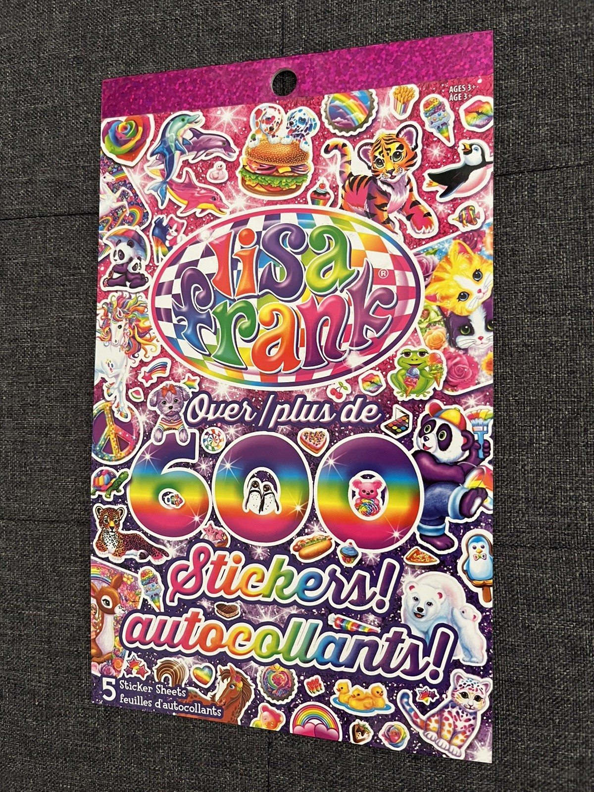 Lisa Frank Sticker Book 5 Sticker Sheets 600 Stickers Lisa Frank Stickers