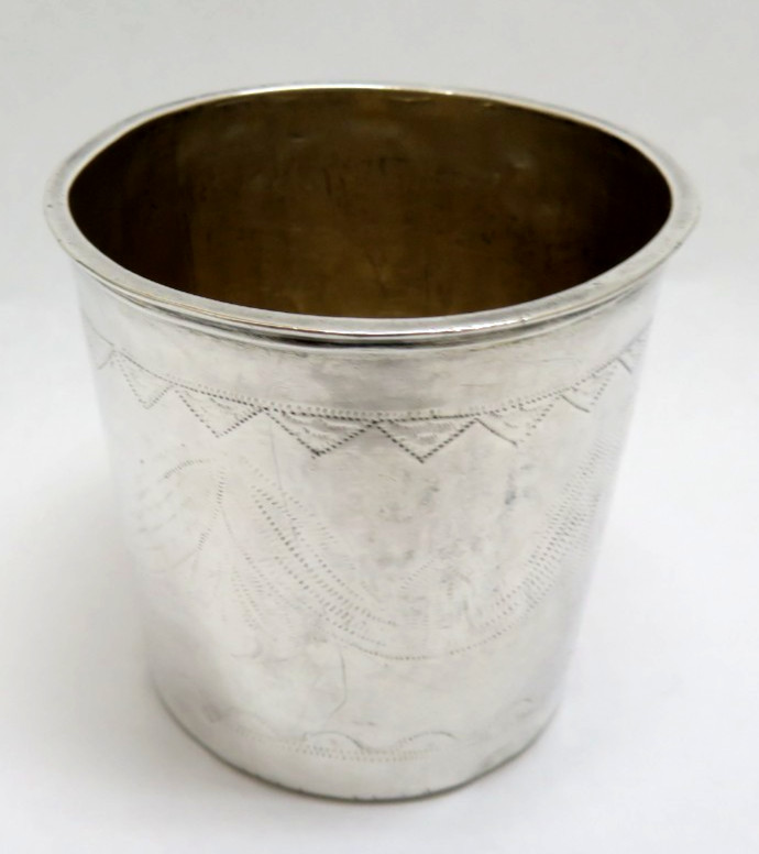Antique Sterling Silver Beaker / Kiddush Cup 48g ~ Extremely OLD RARE MARKS