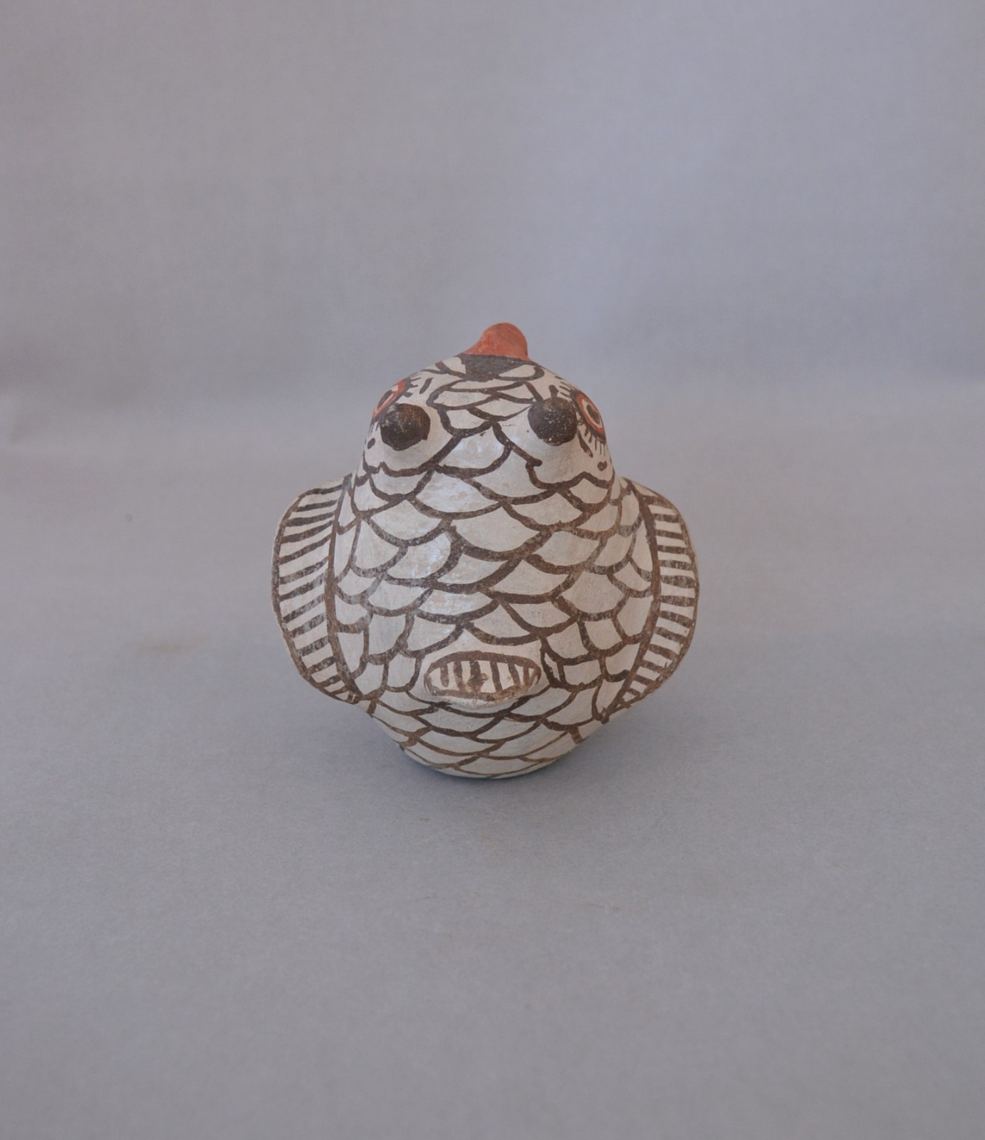 Rare Vintage Zuni Owl Pot - 3 3/4" Tall x 3 1/2" Across