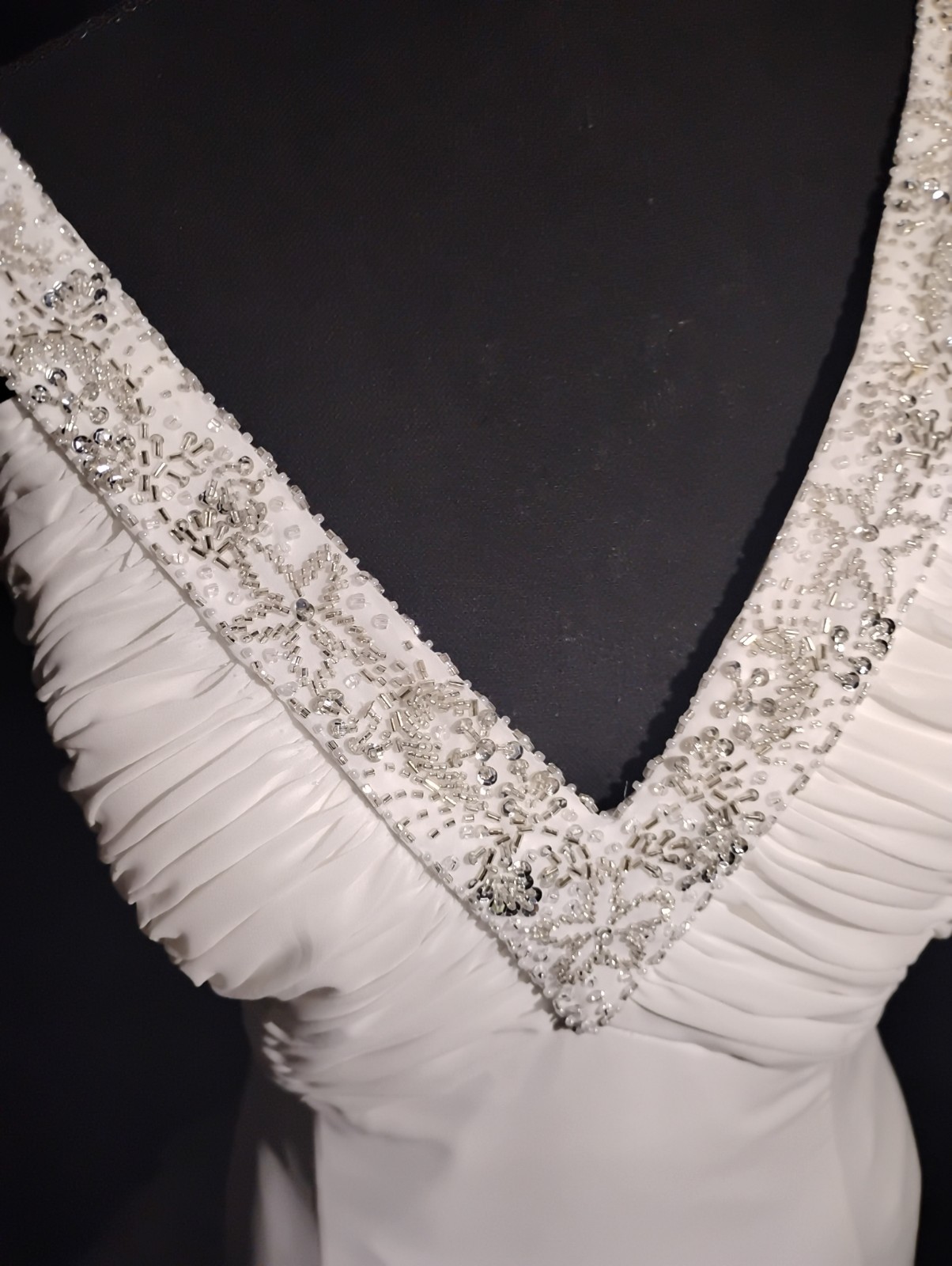 Pearl Bridal Collection Chiffon XXL Wedding Gown Small Train Dress