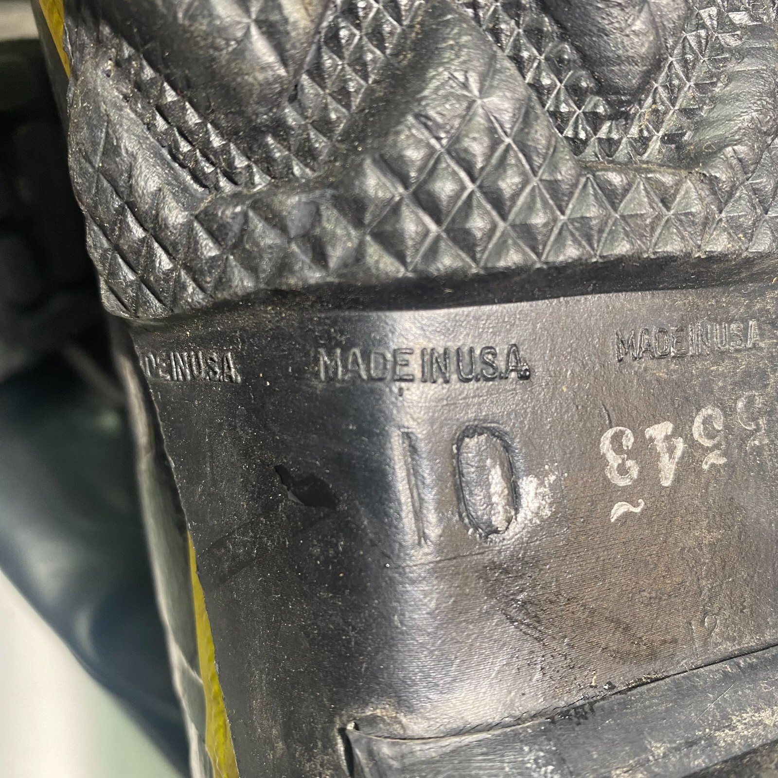 Ranger Rubber Co Firemaster Steel Midsole Boots Size 10 12" High USA