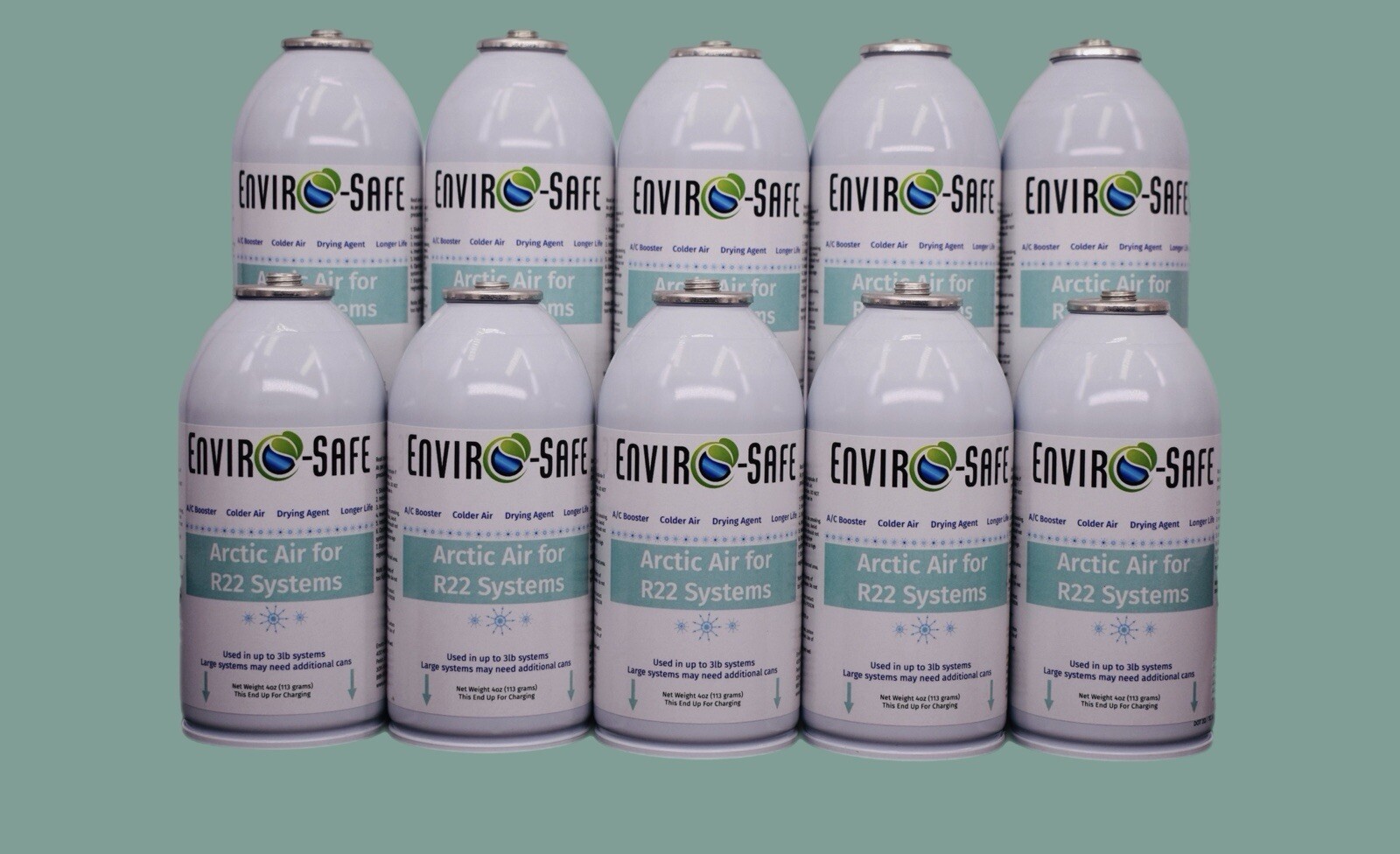 Arctic Air for R22 | 10 Cans | EnviroSafe, 4oz | Get Colder Air!