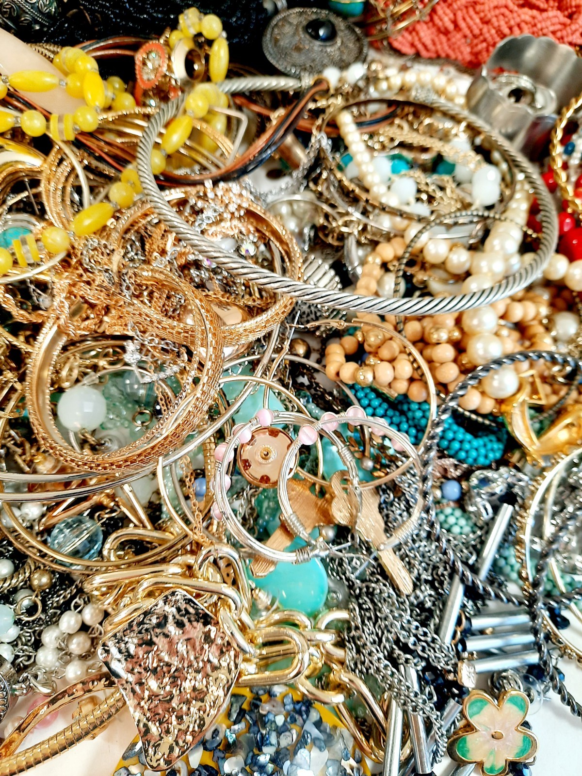 Vtg Modern 1.5Lbs Jewelry Estate Fashion All Wearable Craft Resell