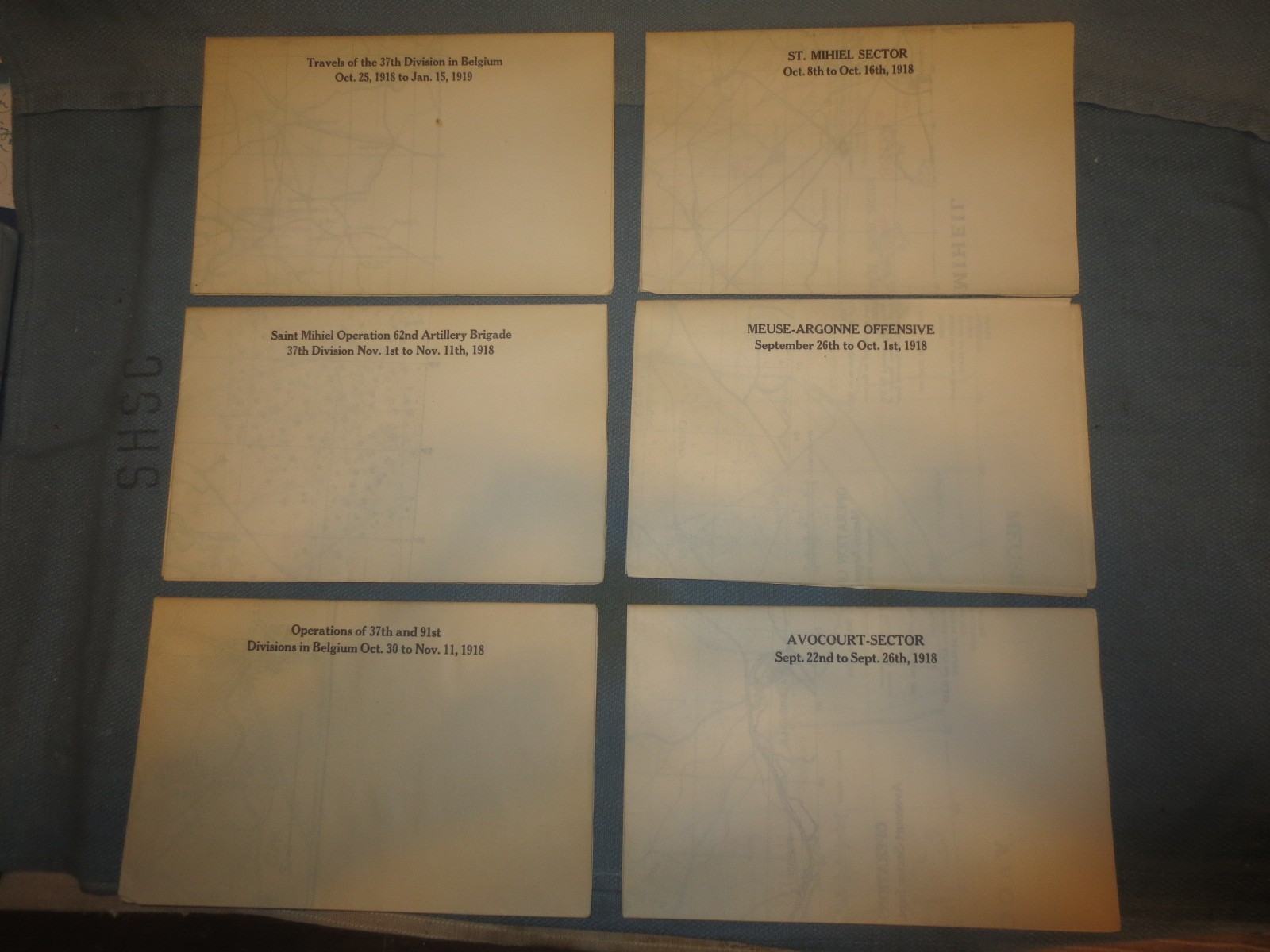 WW1: The 37th Div In The World War 1917-18, WWI Unit History, Vol 1 & 2-w 9 Maps