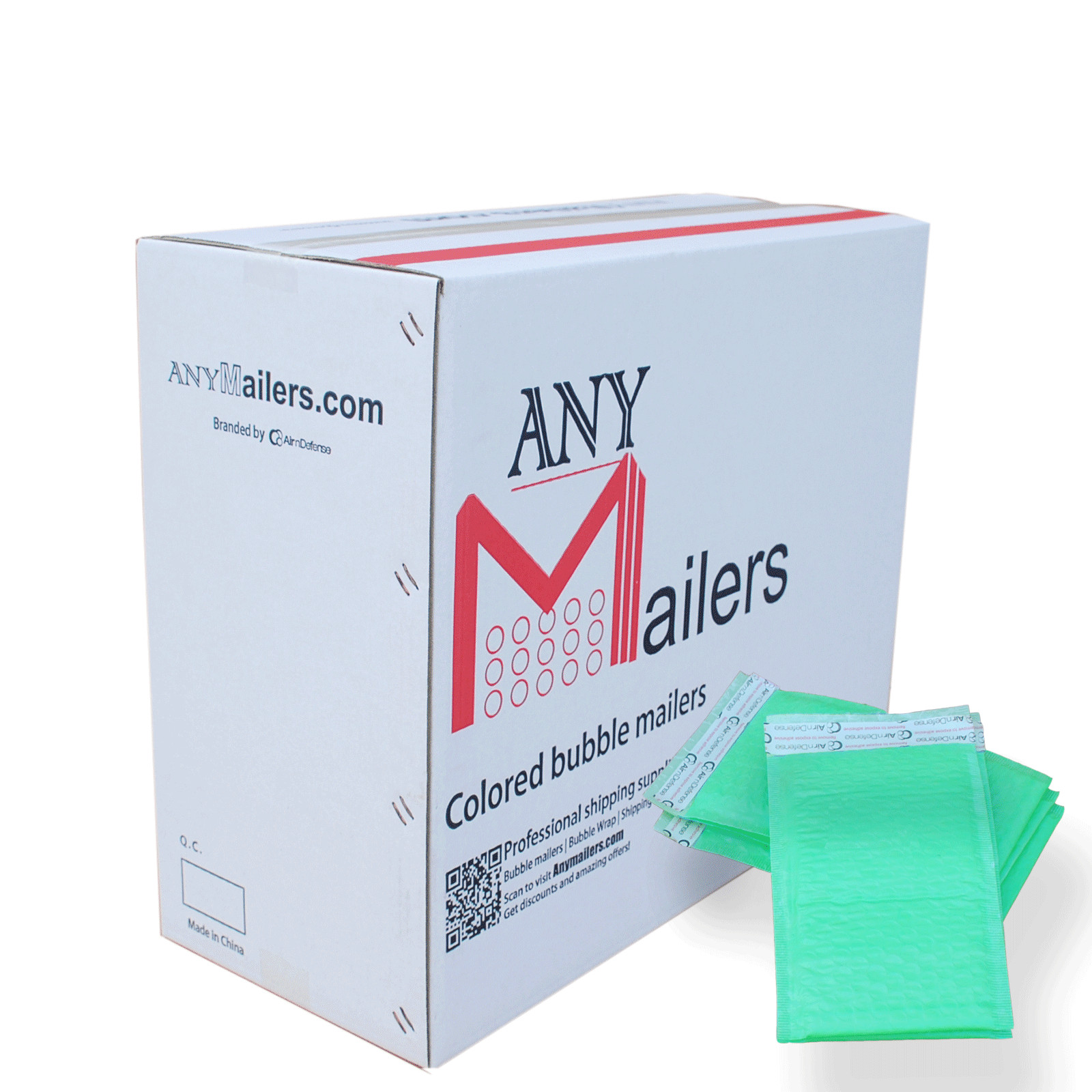 AirnDefense #0 6.5x10" Colored Poly Bubble Mailers Shipping Padded Envelopes