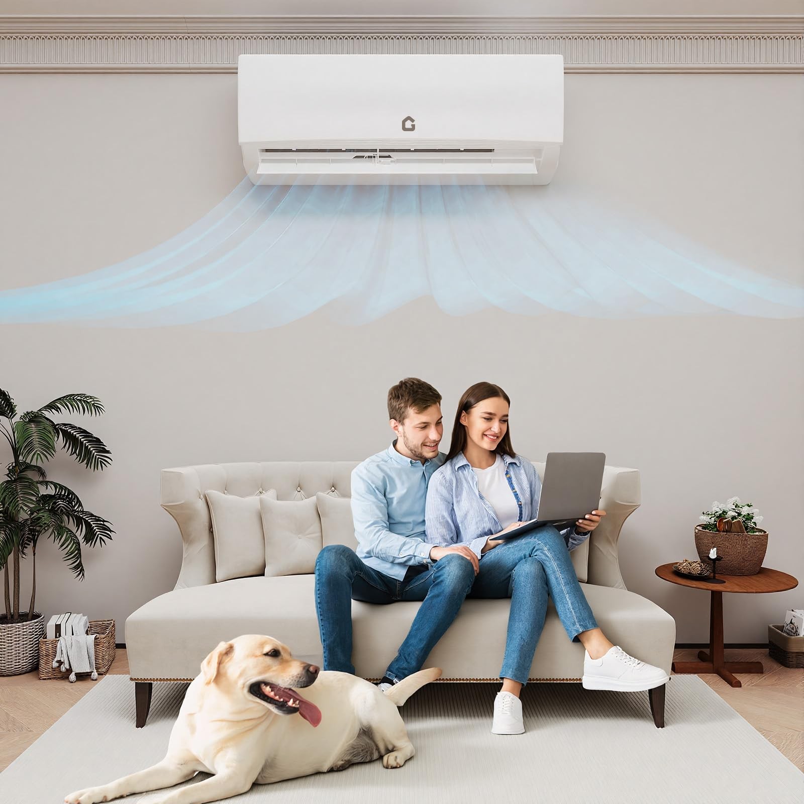 28000 BTU 3 Zone (9K+9K+18K) Mini Split Air Conditioner 20 SEER2 W/Heat Pump Wif