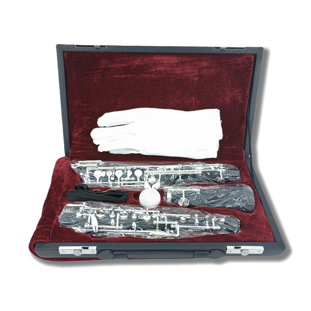 Professional Oboe C Key with Forked-F Resonance Semi-Automatic Mechanism Ebonite