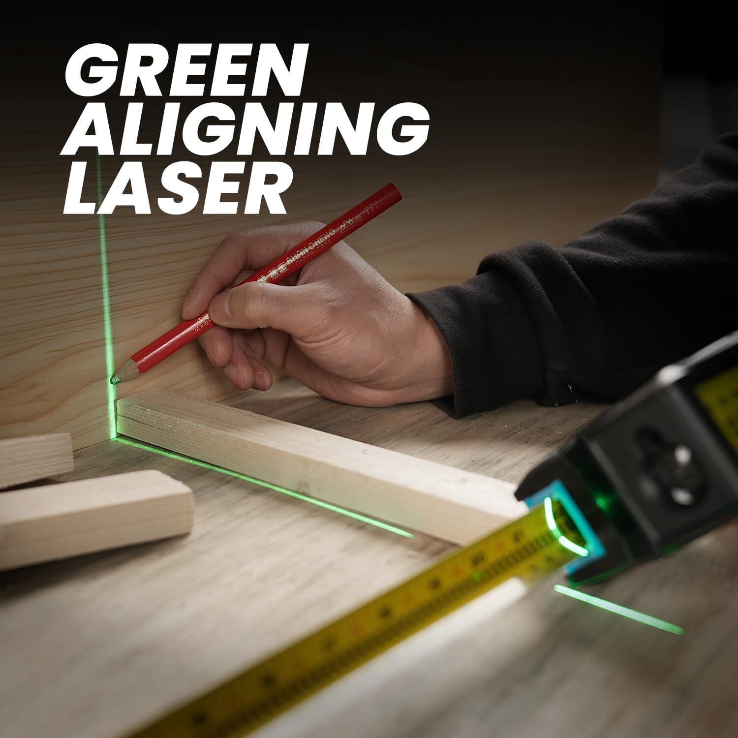 3-in-1 Digital Tape Measure, 330Ft Laser Measurement Tool with Rechargeable