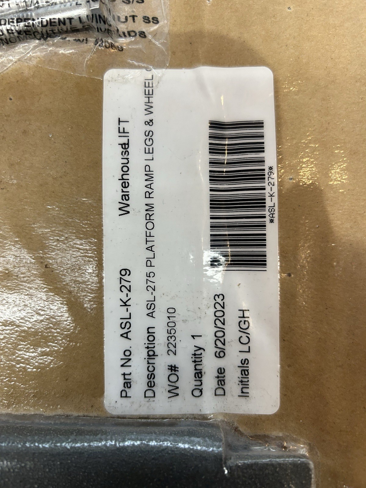 Bruno ASL-275 Electric Lift Platform Extension Wheel Cradle Bar