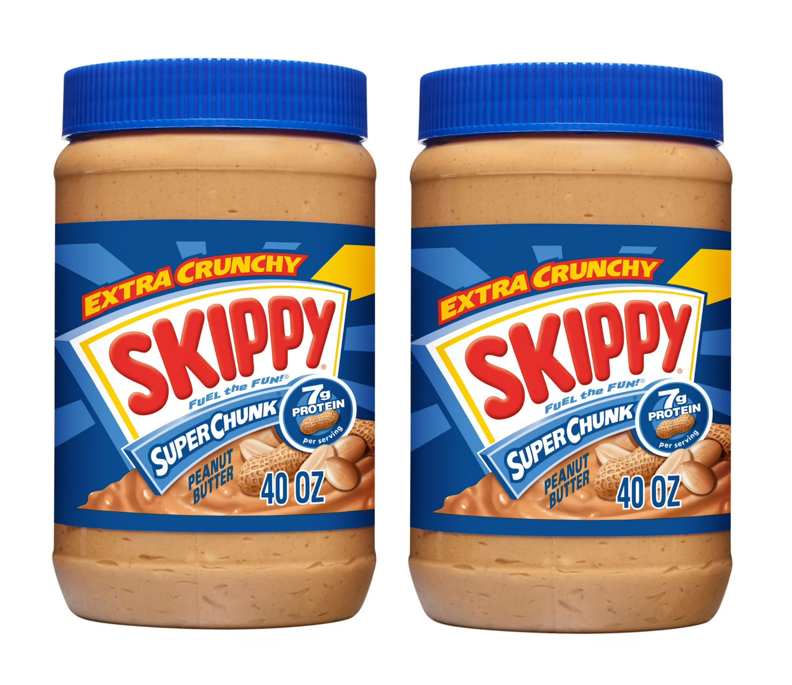 SKIPPY SUPER CHUNK Peanut Butter, 7 g Protein Per Serving Shelf-Stable PACK OF 2
