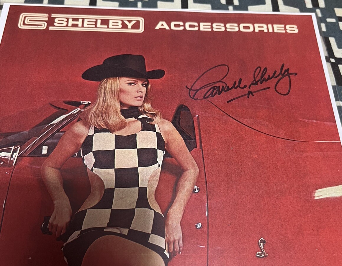 CARROLL SHELBY Autographed cover of Cowgirl Cobra Accessories Catalog RARE 4U!