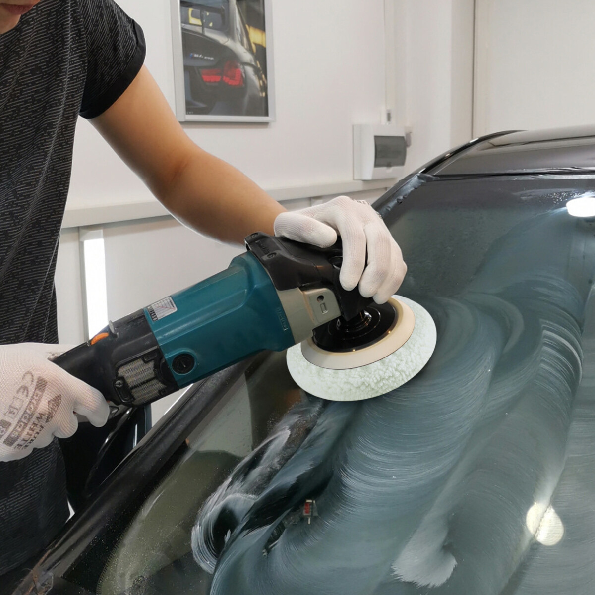 6PCS Polishing Bonnet Buffer Pads Soft Wool for 5-6" 7-8" 9-10" Car Polisher US