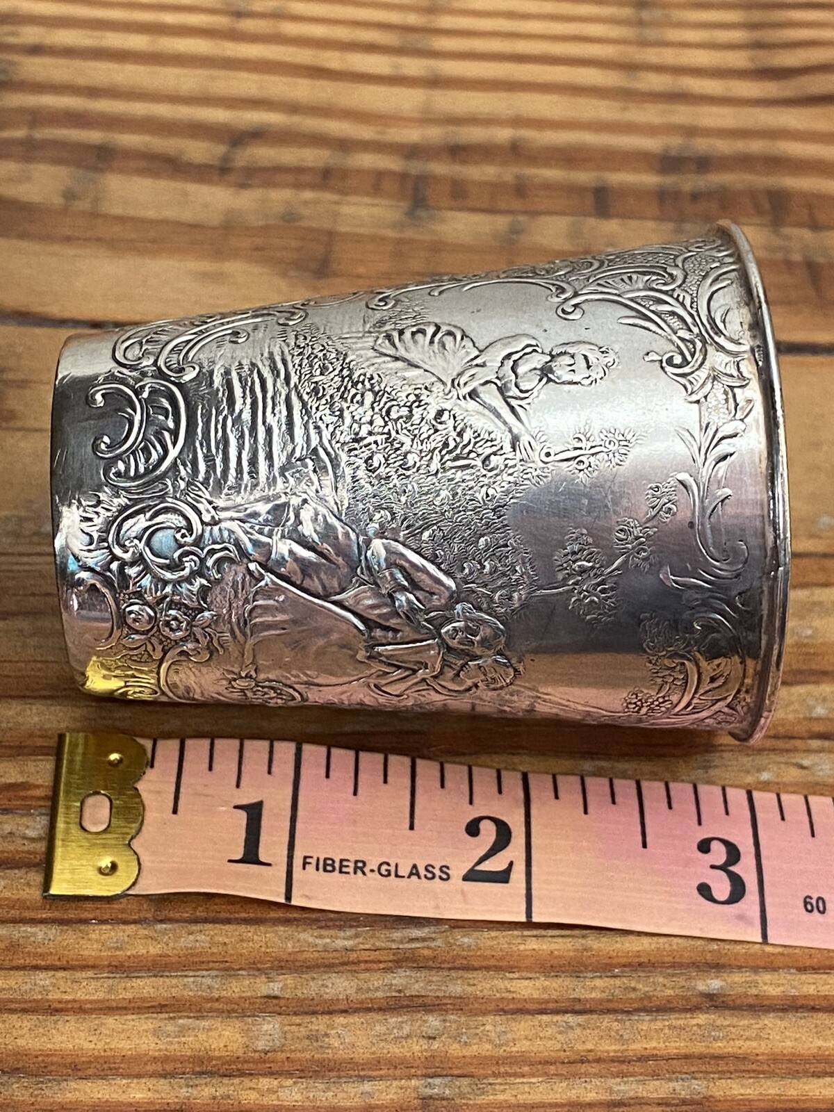 Ludwig Neresheimer German Hanau Repousse Silver Cup 3 Inch