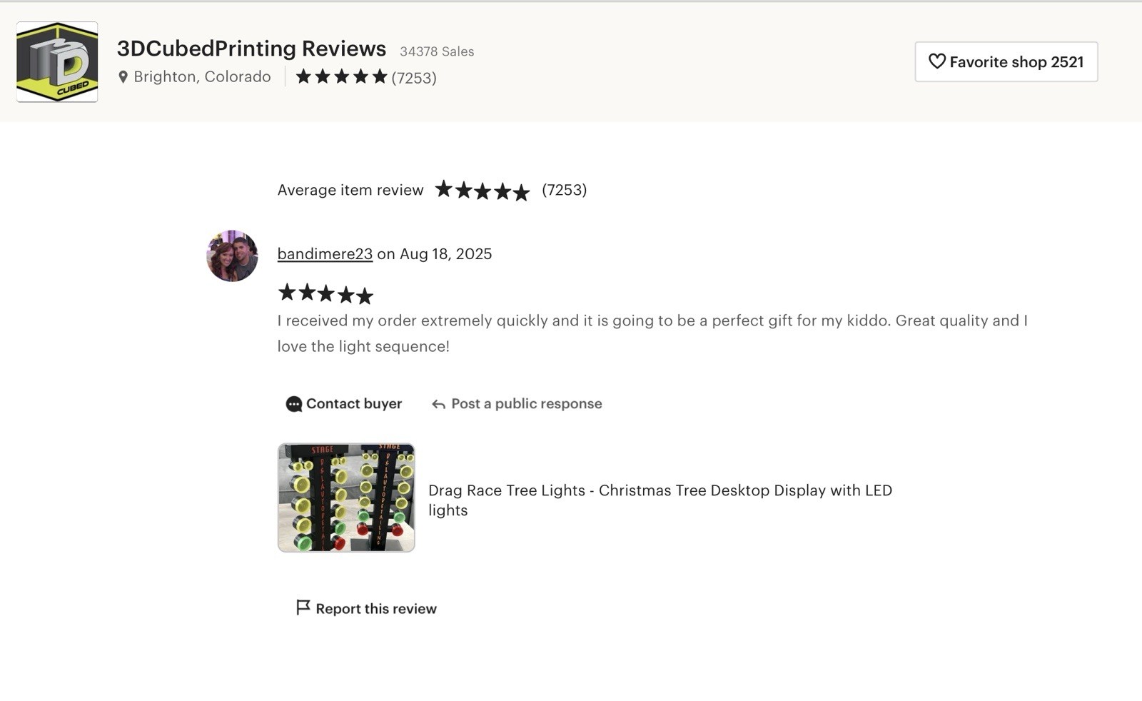 Drag Race Tree Lights - Christmas Tree Desktop Display with LED lights