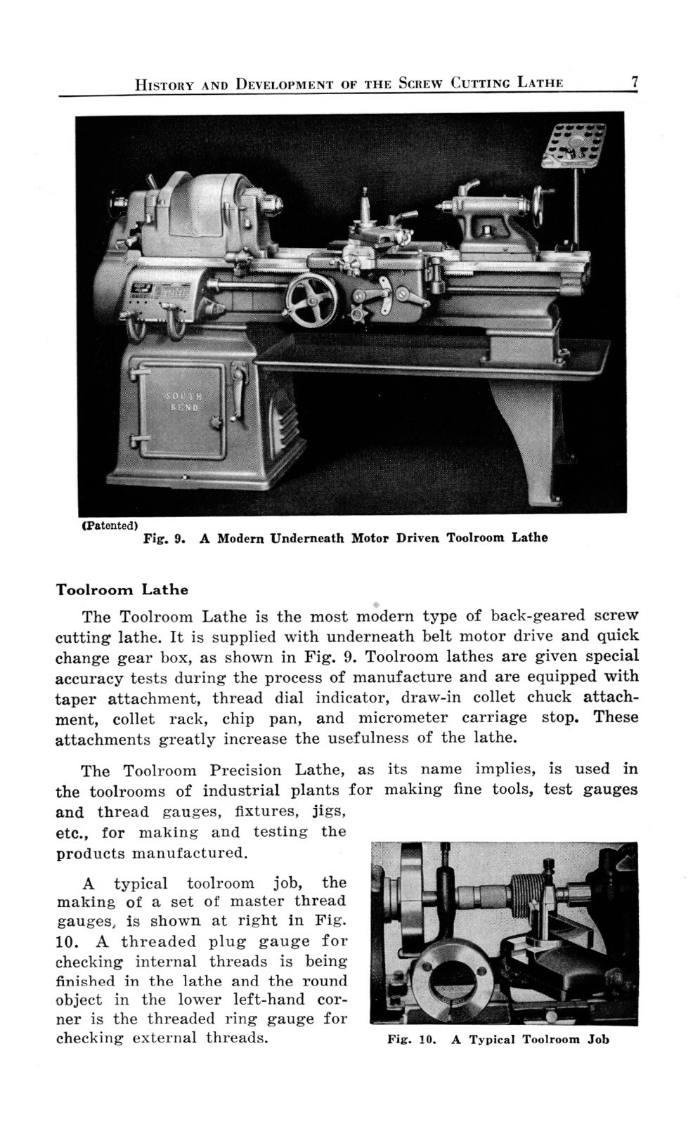 Southbend 10", 13", 14-1/2" 16" & 16-24" Lathe Operation & Parts Manual #1888