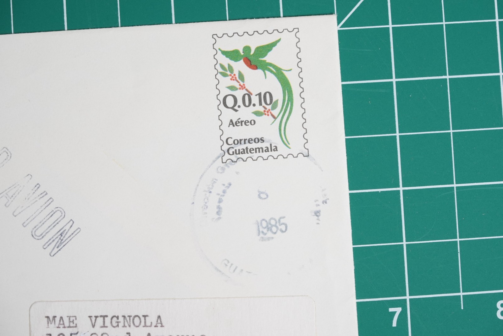 1985 Guatemala Postal Cover Q0.10 Airmail “Café de Guatemala” Coffee Theme