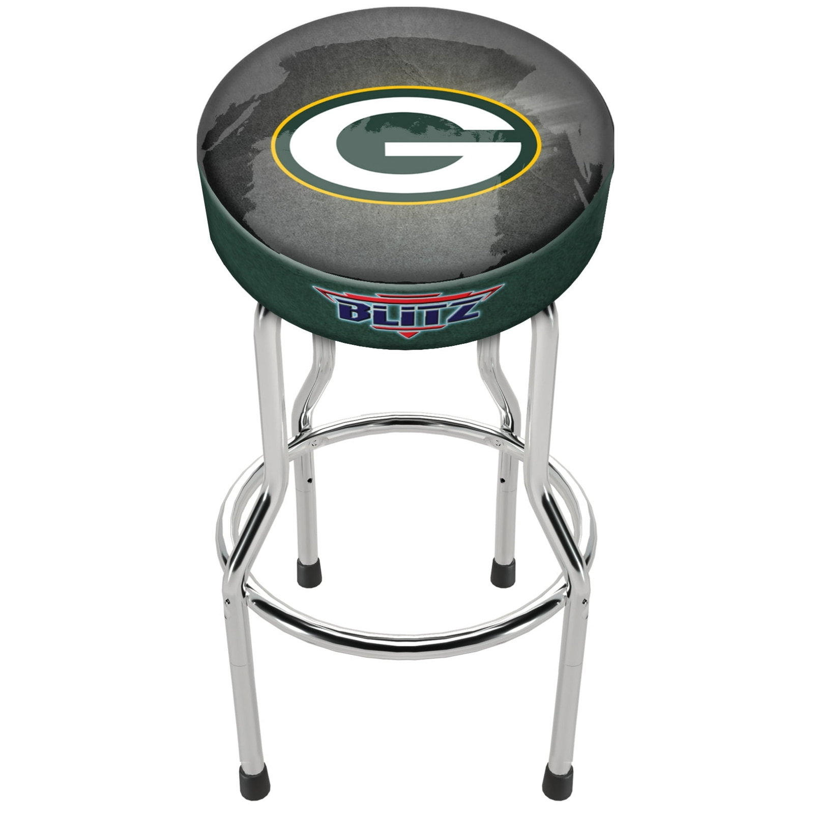 NFL Team Logo Bar Stool Adjustable Swivel Seat High Back Chair Blitz Football