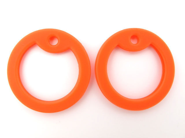4 Orange Silicone Military Army Dog Tag Silencers Rubber Silencer