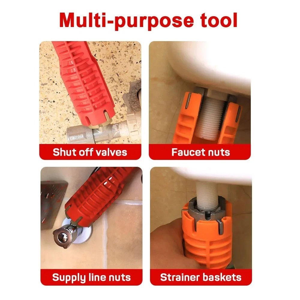 8 IN 1 Multi tool Faucet Sink Installer Pipe Wrench For Plumbers & Homeowners