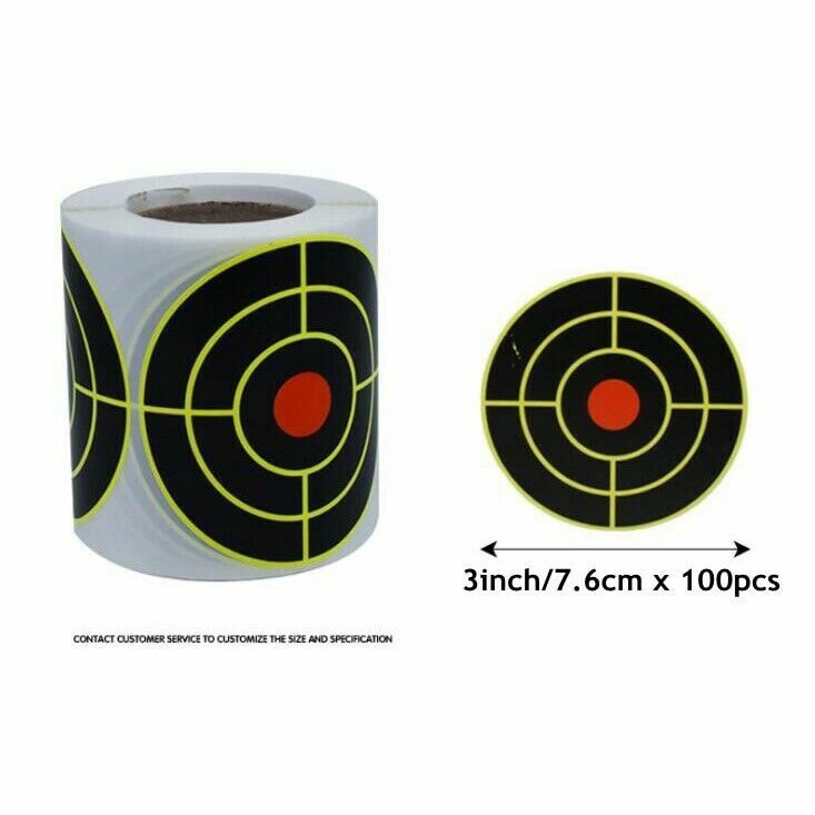 250Pcs Splatter Target Stickers Paper 3" Self Adhesive Reactive Targets Shooting