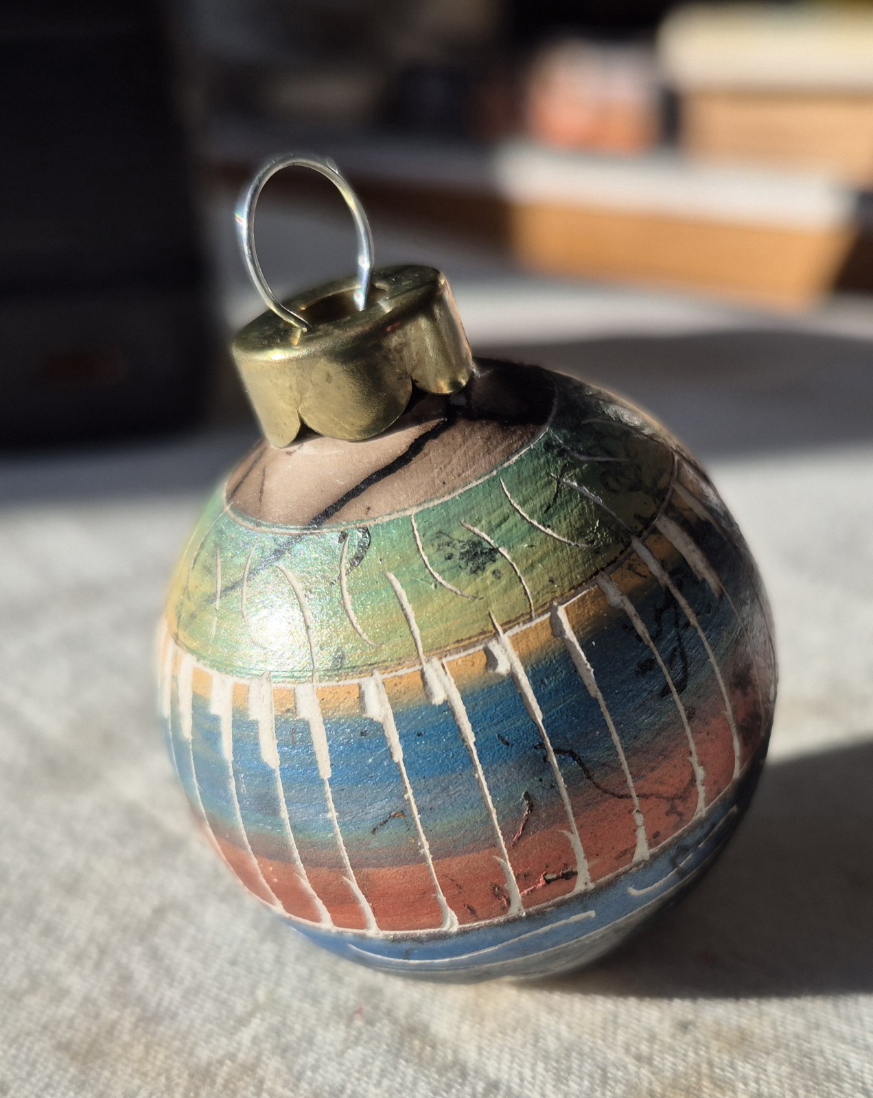 Vintage Native American Navajo Horsehair Ornament Signed