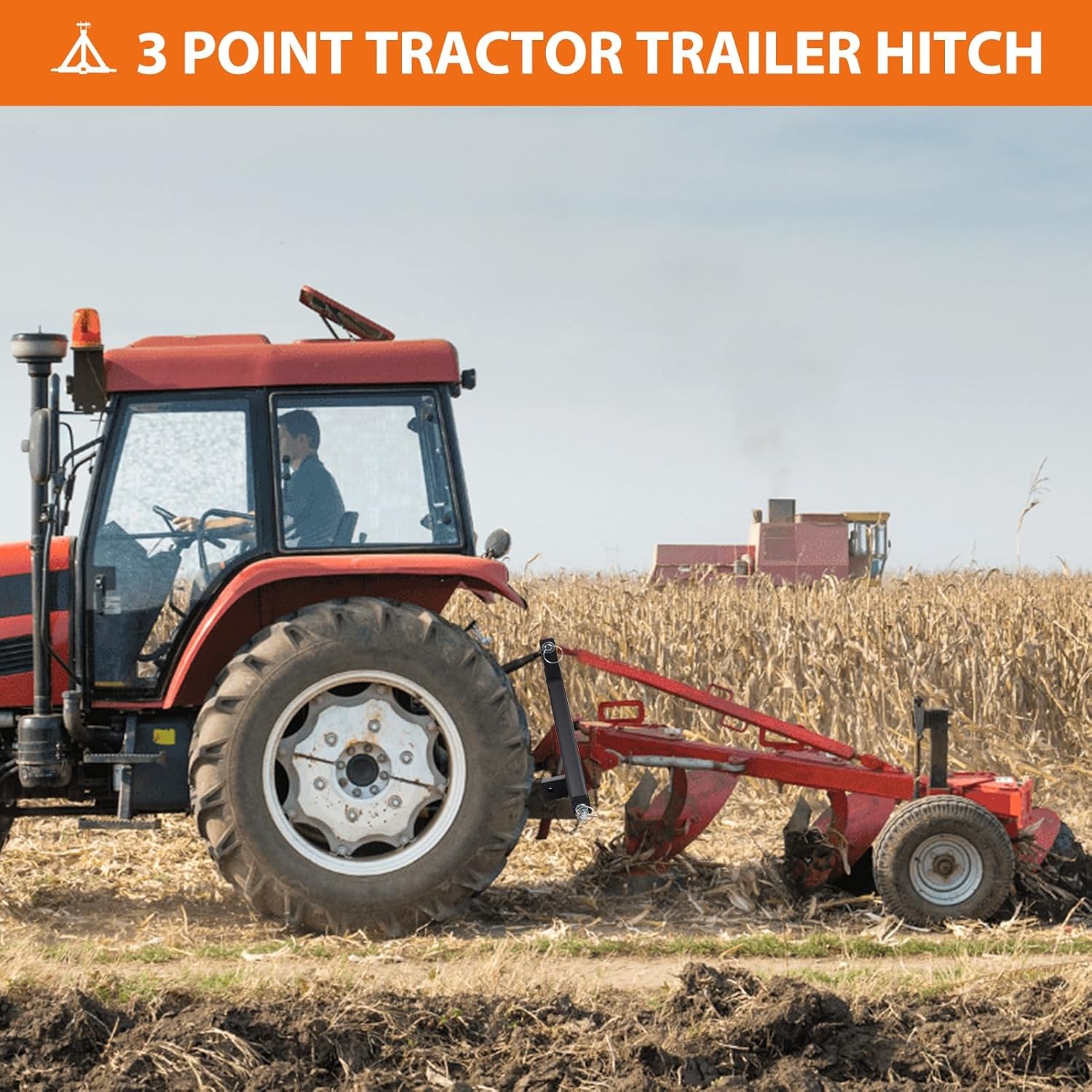 3 Point 3 PT Trailer 2" Receiver Hitch Tow Drawbar Adapter for CAT 1 Tractors US