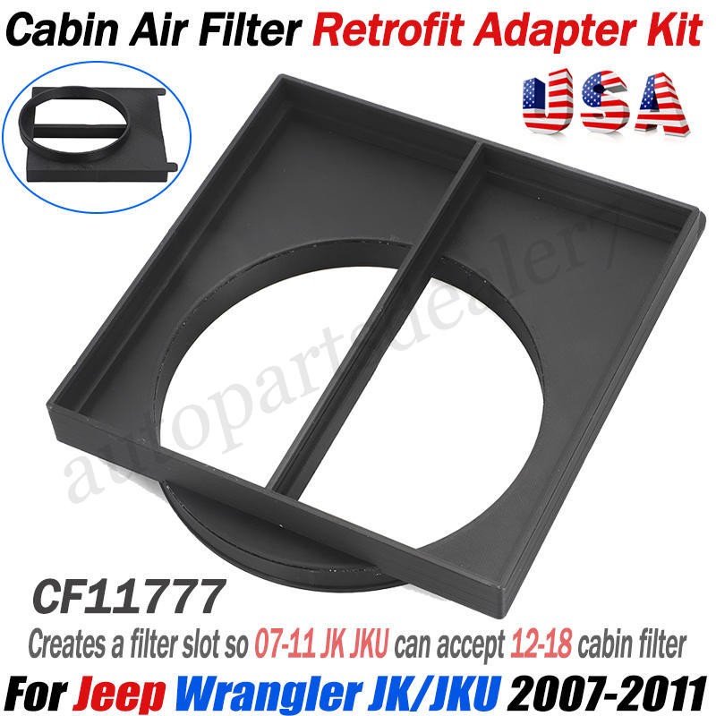 Cabin Air Filter Retrofit Adapter Kit For Jeep Wrangler JK/JKU 07-11 fit CF11777