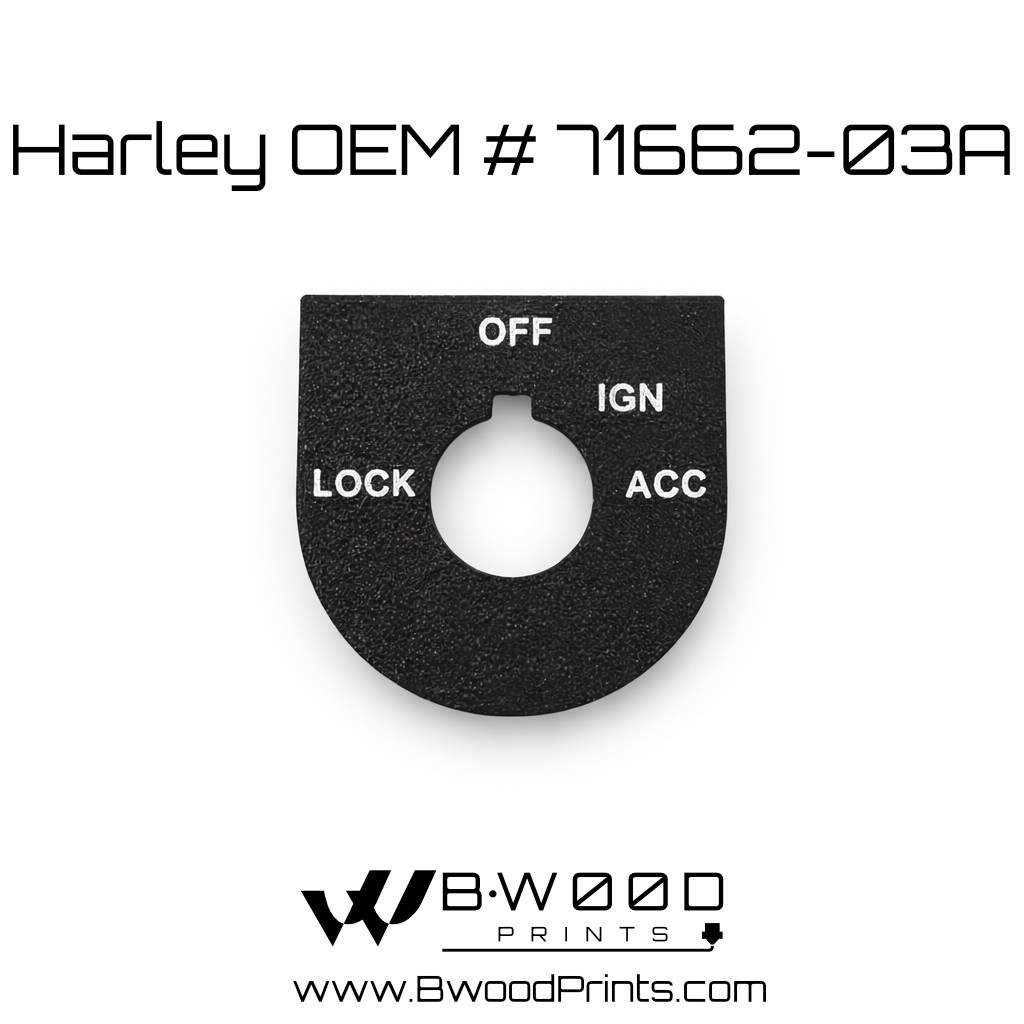 Harley Replacement Ignition Switch Plate -OEM # 71436-98 & 71662-03A