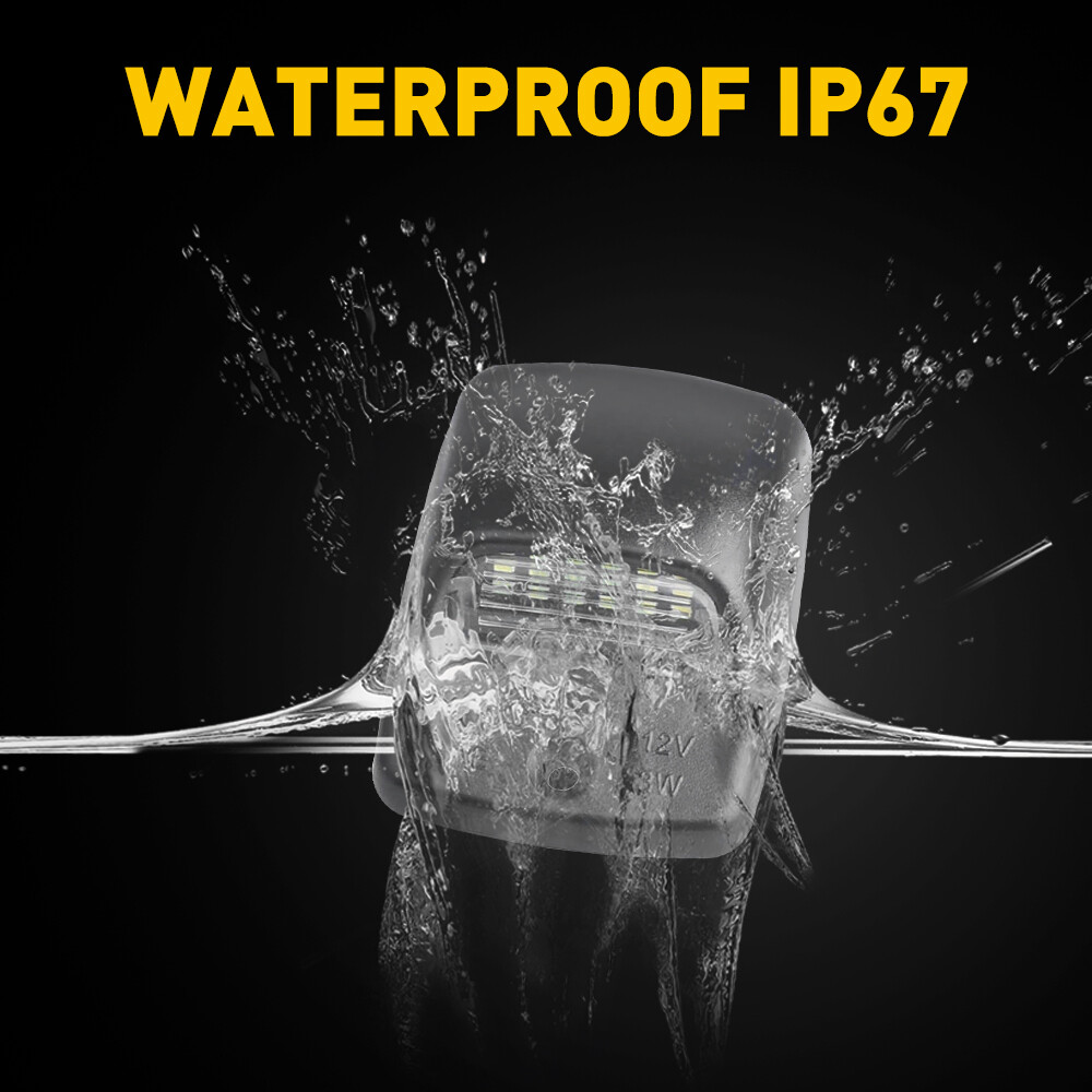 Pair LED White License Plate Number Lights For 2005-2015 Toyota Tacoma, Tundra