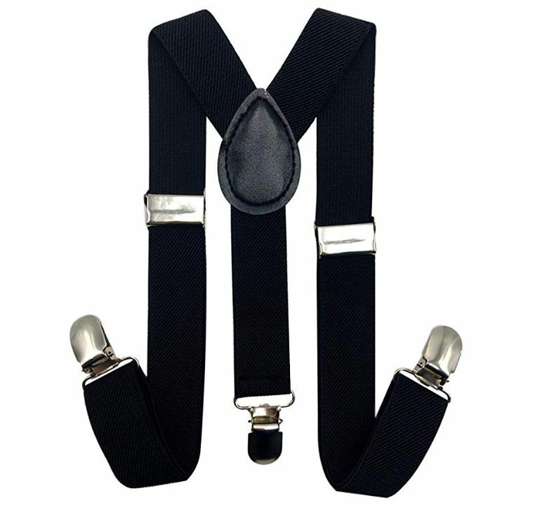 Black Color toddler bow tie and suspenders set for baby, 5 to 6 years old boy