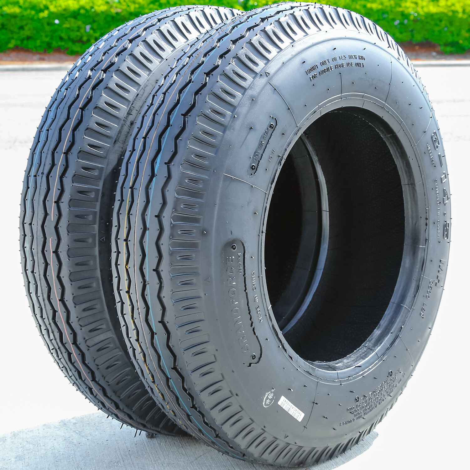2 Tires Grandforce GF704 ST 8-14.5 Load G 14 Ply Mobile Home Trailer