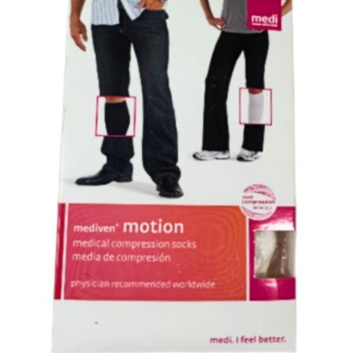 Compression Socks 20-30 mmHg Knee High Medical Support Medi White Size XL