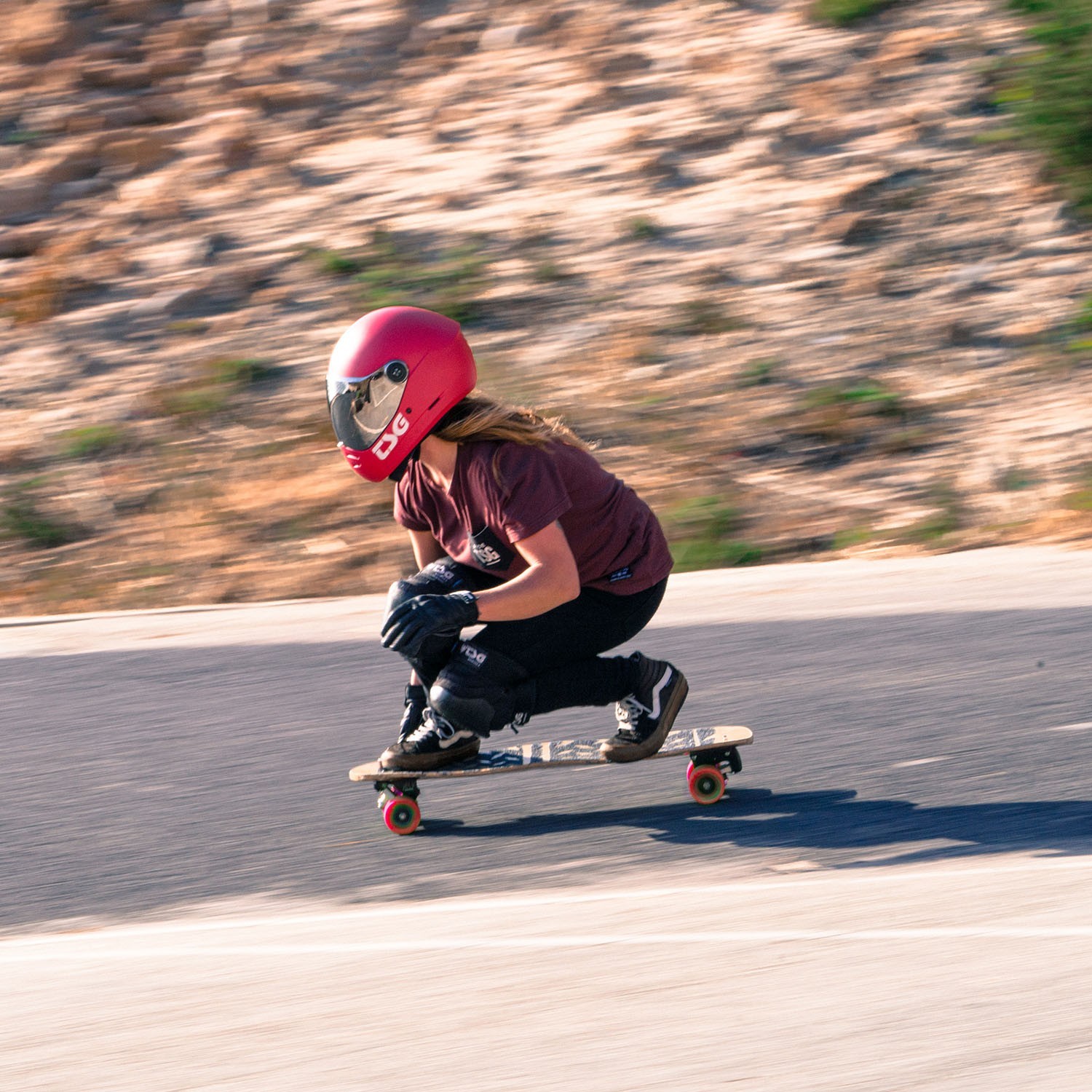 TSG Pass 2.0 Full Face Helmet , Downhill Skateboarding, M (56-58 cm), Black