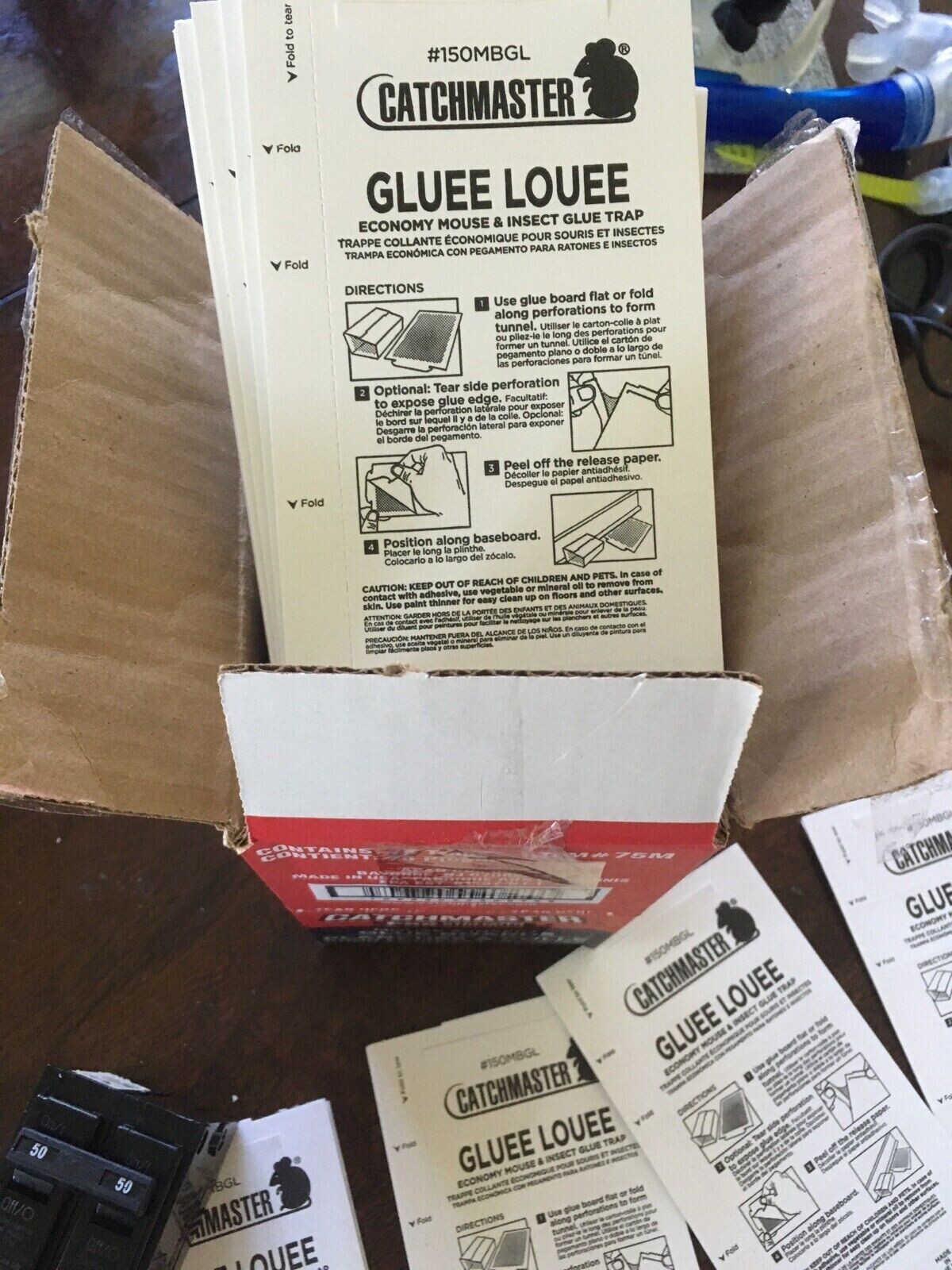 10x Catchmaster Gluee Louee Mouse Insect Glue Traps Boards. 10 Pack. Free Ship!
