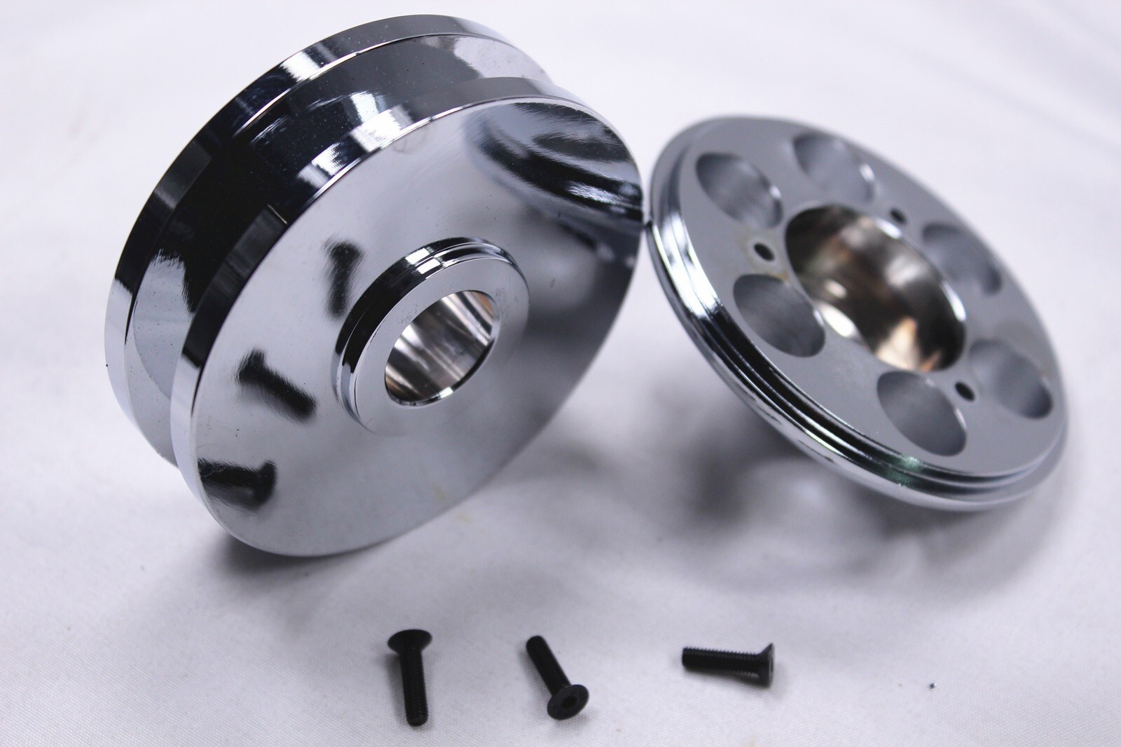 Small Block Chevy SWP Short Water Pump Aluminum Pulley Kit w/ Alternator Bracket