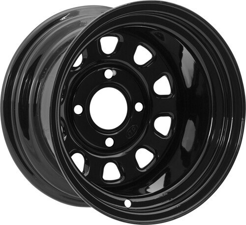 ATV Rims UTV Wheels 12" Front Rear Black ITP Delta 4/110 12x7 4+3 2+5