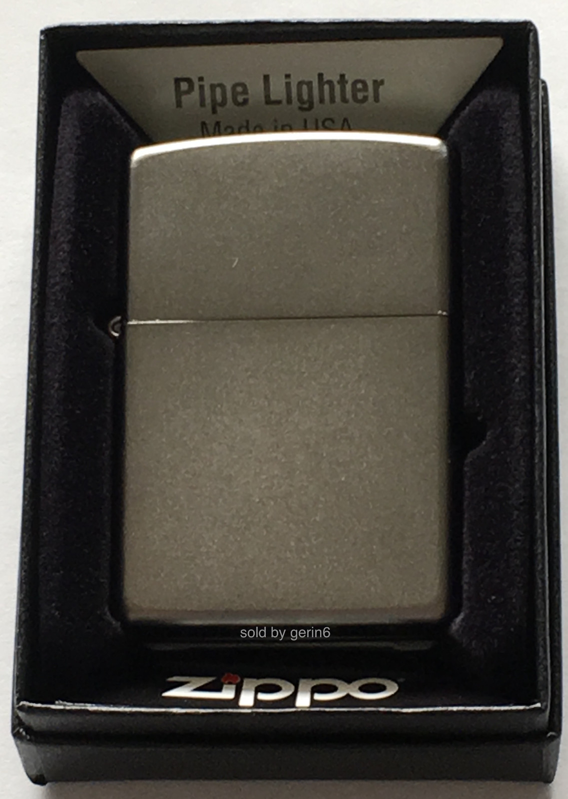 Zippo Windproof Satin Chrome Lighter With Pipe Insert, 205 Pipe, New In Box
