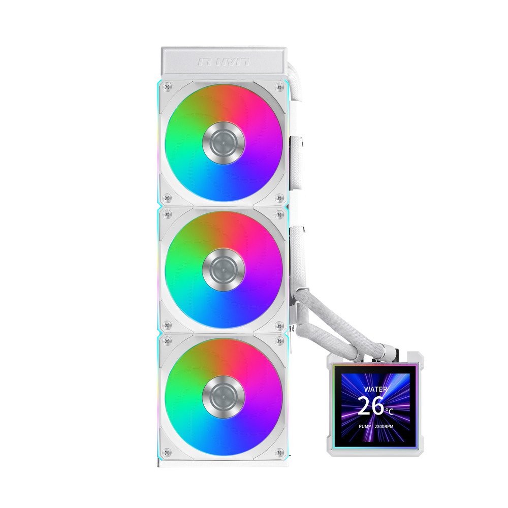 LIAN-LI Hydroshift II LCD-S 360 CL HS2LCDS36CW CPU Cooler 360mm AIO 3x 120 RGB W