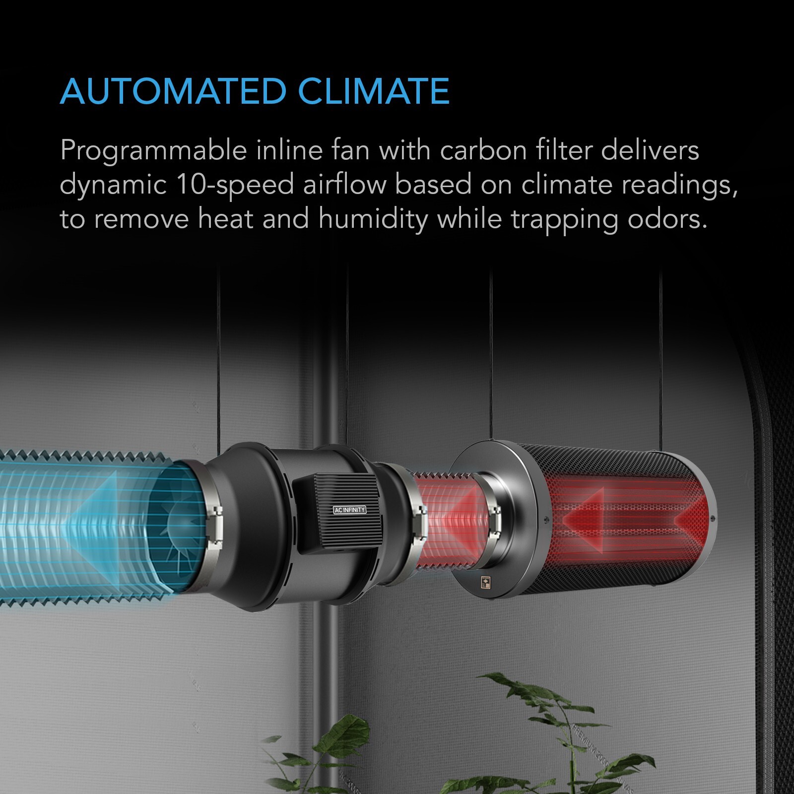 Advance Grow Tent System 3x3, 3-Plant Kit, WiFi-Integrated Controls, 36x36x72"