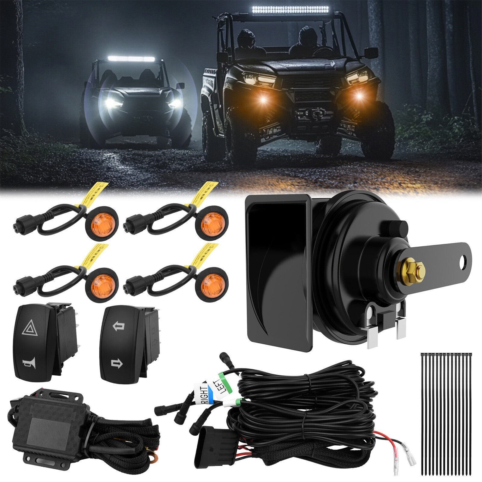 Universal UTV ATV Turn Signal Street Legal Kit for Polaris Ranger General CFMOTO