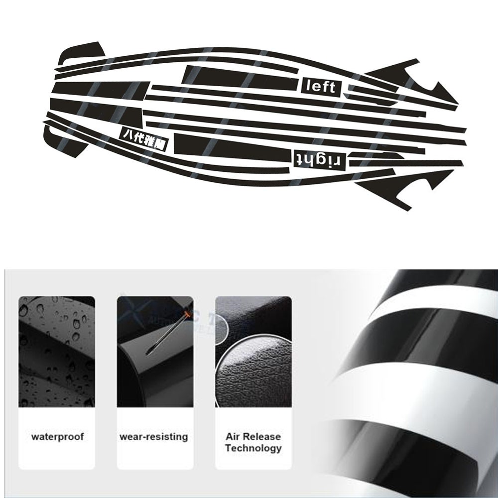 Glossy Black Chrome Delete Window Trims For Honda Accord 2008-2013